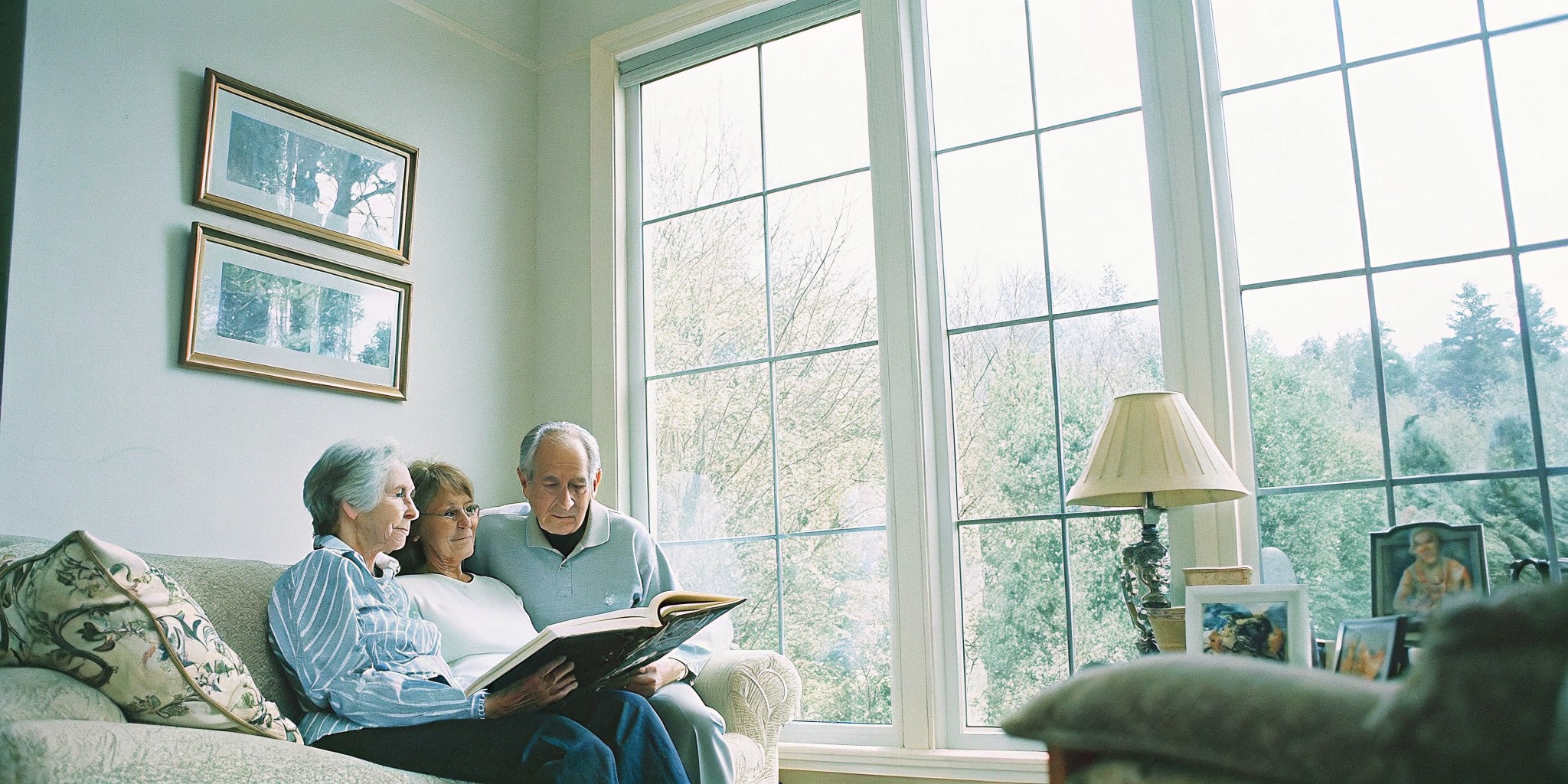 Home caregiver sharing conversation with a senior woman in her Elizabeth home