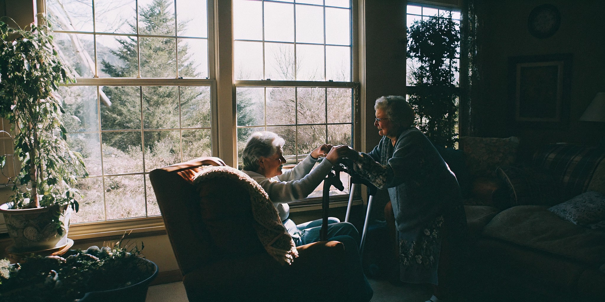 Caregiver assisting an older adult with daily activities at home in Elizabeth, Colorado