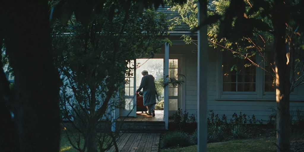 Caregiver supporting an older adult with Parkinson’s home care