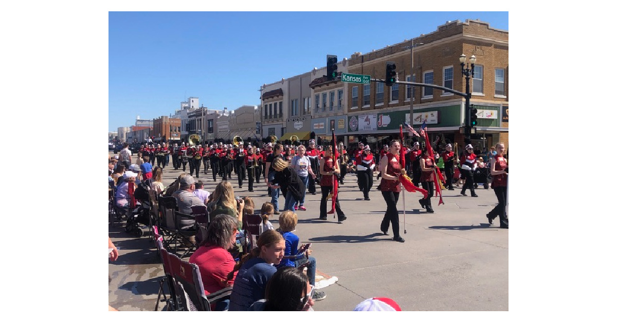 McPherson High School Band Marches in All School's Day Parade!